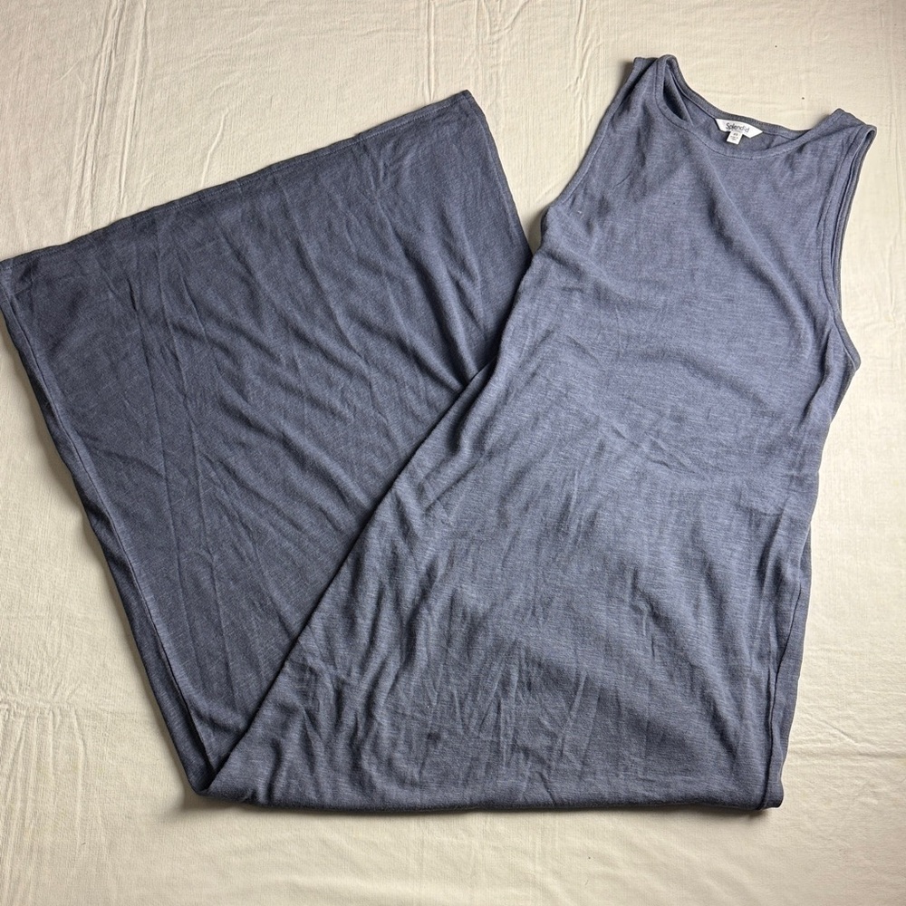 Splendid Women's Blue Gray Sleeveless Tank Maxi Dress Size XS